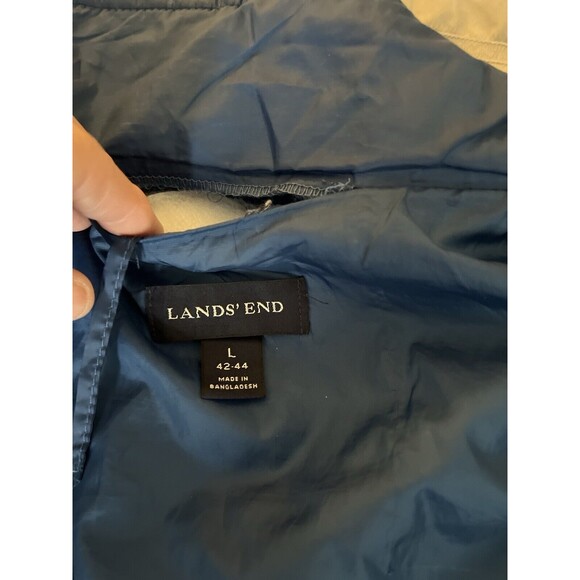 Lands End Jacket Primaloft Mens Large 42-44 Quilted Coat Navy Packable - Picture 6 of 11